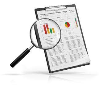Magnifying Glass and Clipboard
