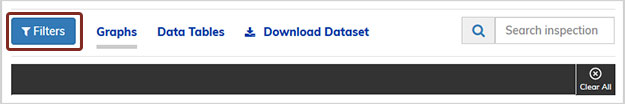 Figure 1.a: Clicking the Filters button displays the Filters panel. Figure 1.a: Clicking the Filters button displays the Filters panel.
