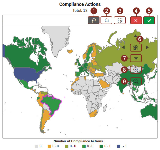 Figure 5: Map showing home icon, selection tools, and map control tools Figure 5: Map showing home icon, selection tools, and map control tools